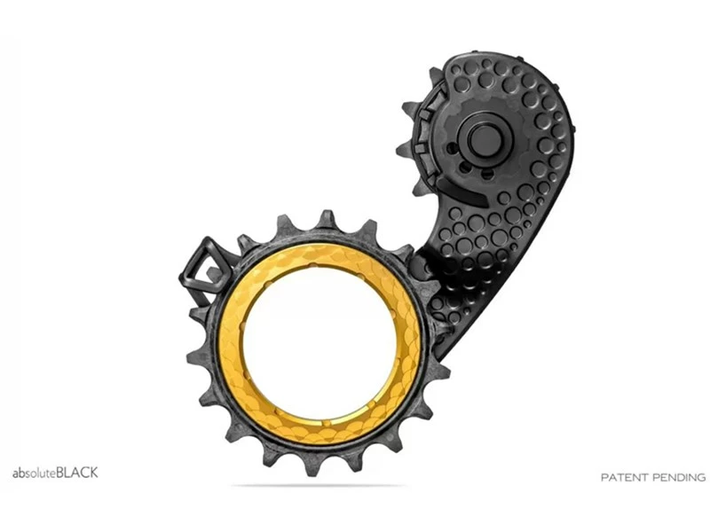 AbsoluteBlack HOLLOWcage Pulleyhjul SRAM AXS Road Sort/Guld 1 AbsoluteBlack HOLLOWcage Pulleyhjul SRAM AXS Road Sort/Guld