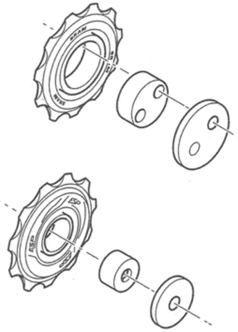SRAM Pulleyhjul X.5 Og X.7 3x9 Speed 1 SRAM Pulleyhjul X.5 Og X.7 3x9 Speed
